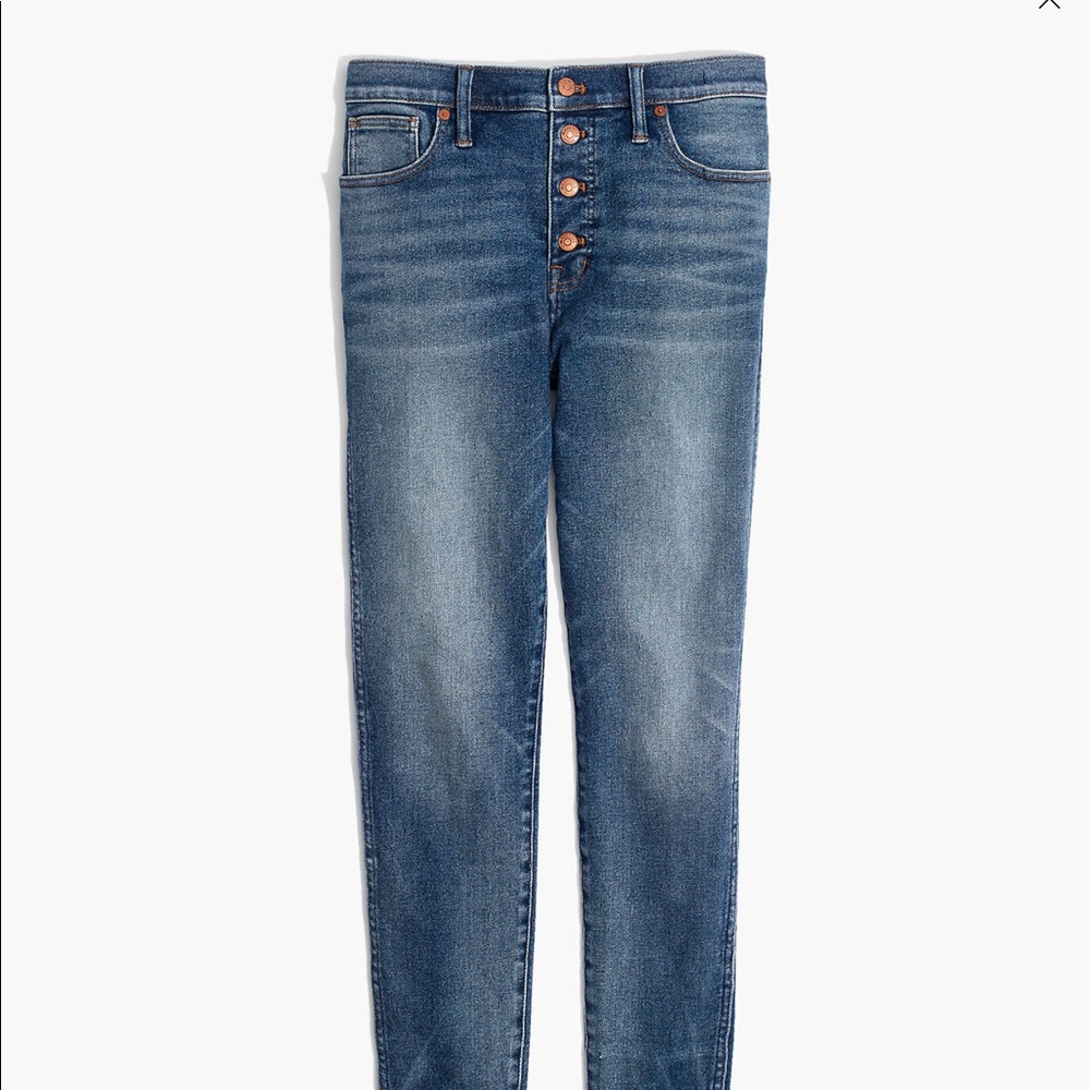 Madewell 10 inch skinny high rise frayed hem